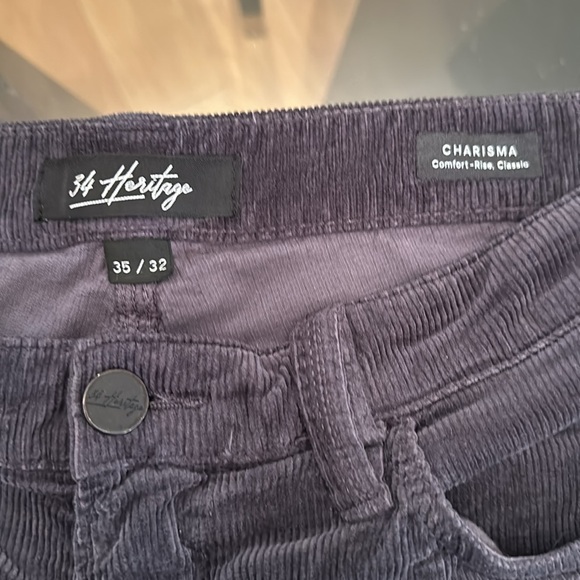 Men’s Iron Grey Corduroy five pocket pants by 34 Heritage Charsisma cut - Picture 2 of 6